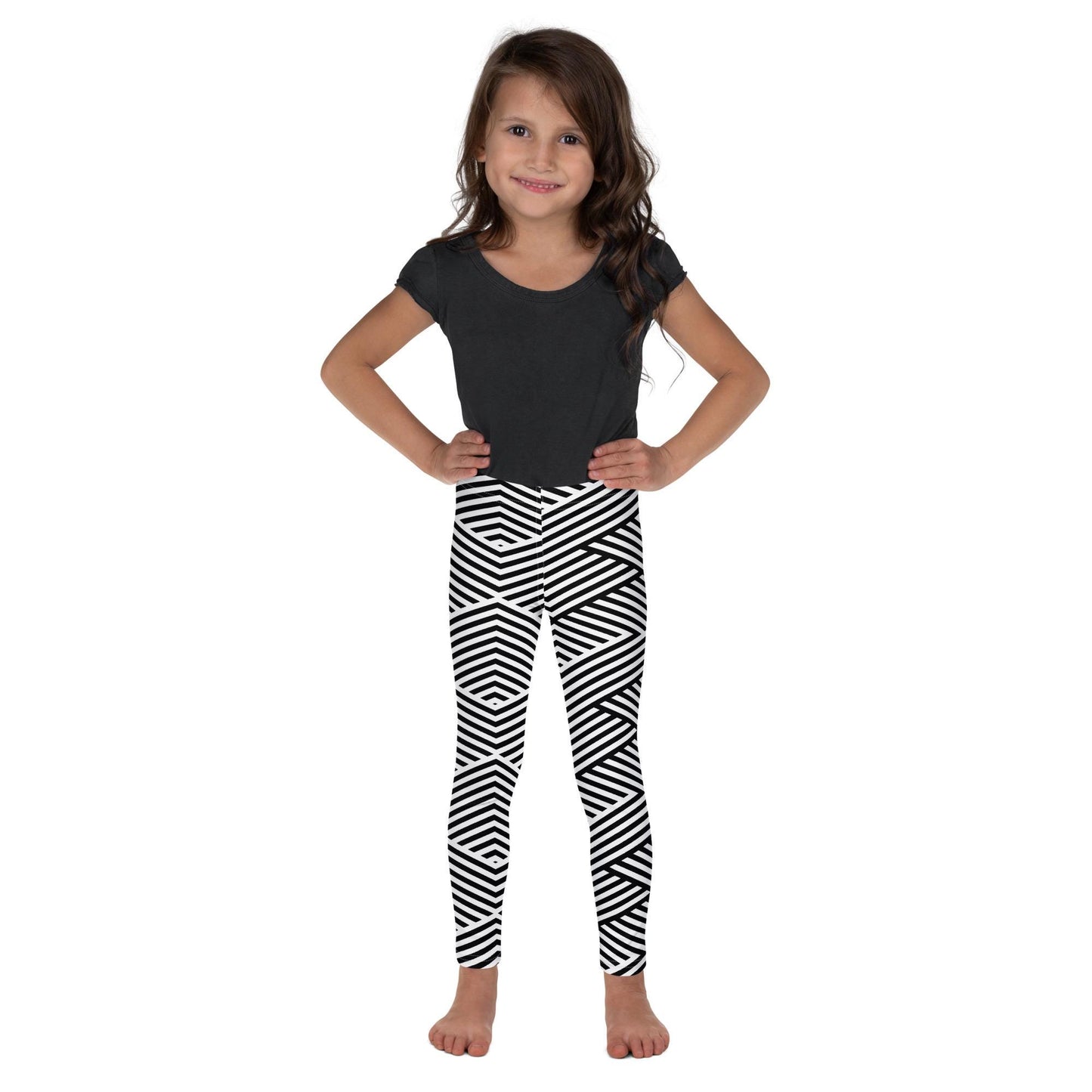 Leggings Bébé et Petite Fille en Polyester Recyclé – Confortable, Doux et Extensible - quotidien, sport, gym, design graphique Minimaliste