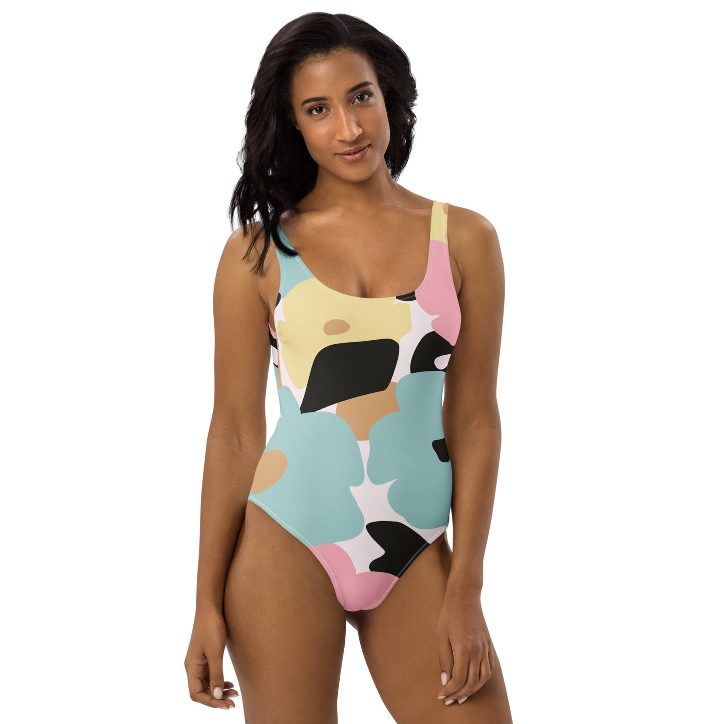 Maillot de bain 1 pièce pour femme – Fleuri, Pastel – Confort, maintien & séchage rapide – Minimaliste