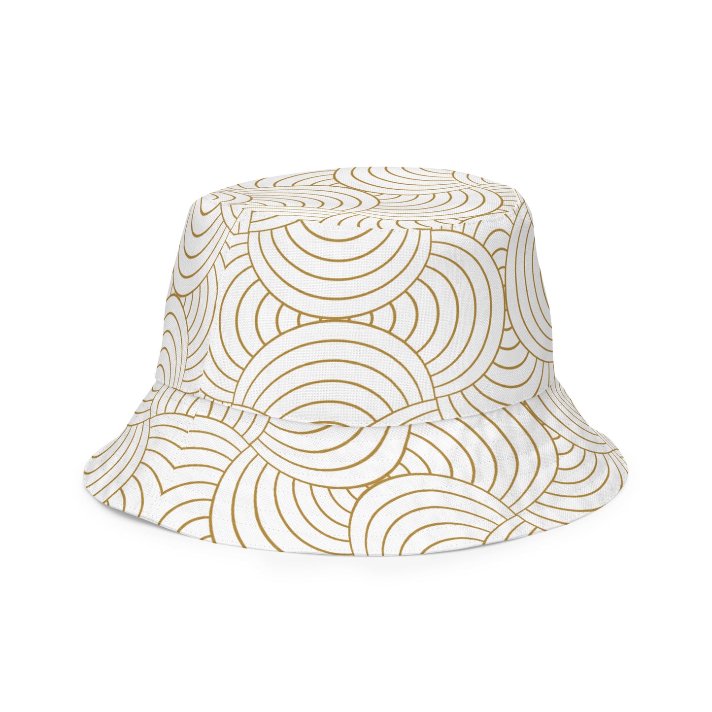 Bob réversible unisexe - Blanc et Or – Léger, respirant et 2-en-1 – Graphique Minimaliste