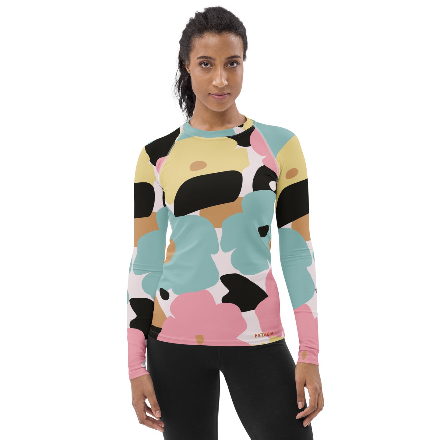 Rash guard pour femme – Fleuri, Pastel – Anti-UV*, séchage rapide, respirant – Minimaliste