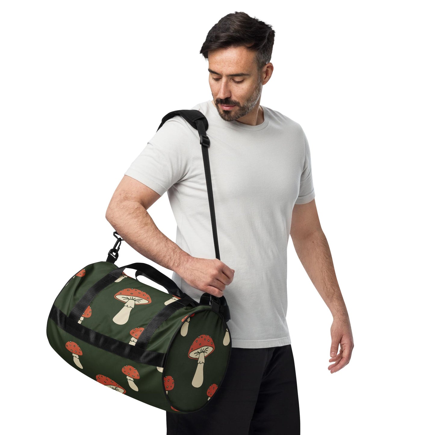 Sac de sport - Sac de Voyage – Léger, Résistant et Spacieux, Idéal pour Gym, Weekends ou Voyages - cadeau - Design Minimaliste Champignons