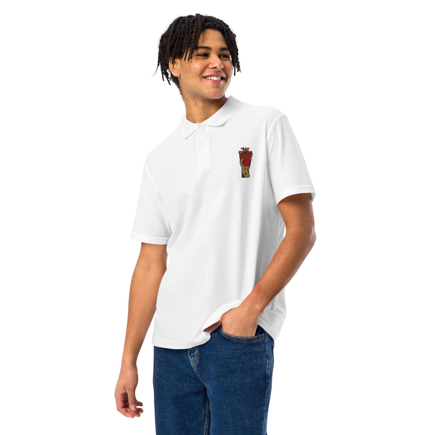 Polo pour Homme 100% Coton avec Motif Brodé - Polo piqué, élégant, casual, sobre - cadeau mode masculine, chic, street style, anniversaire