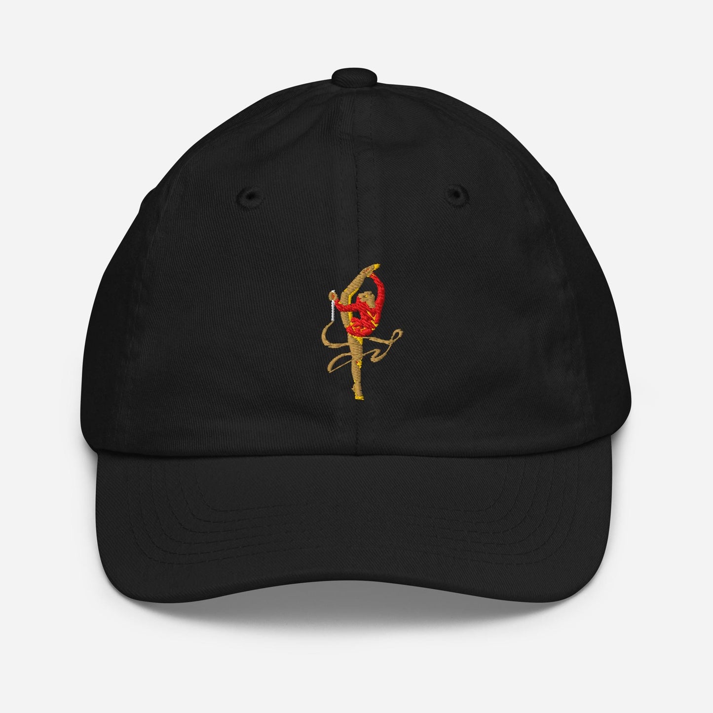 Casquette pour Petite Fille et Bébé - 100% Coton Biologique - Motif brodé - Taille Enfant, accessoire, bio, léger - Design Danseuse Gymnaste