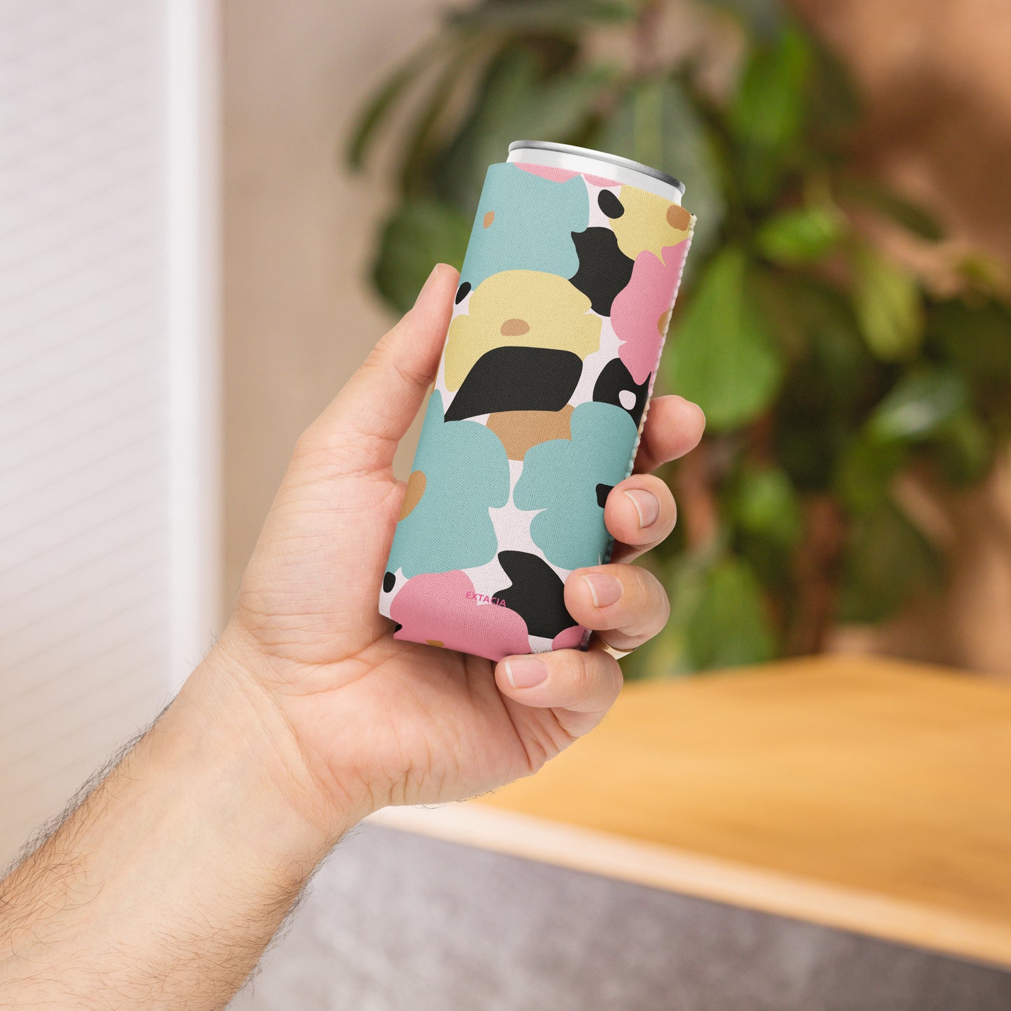 Housse isotherme manchon refroidisseur – Fleuri, Pastel – protection anti-condensation – Minimaliste