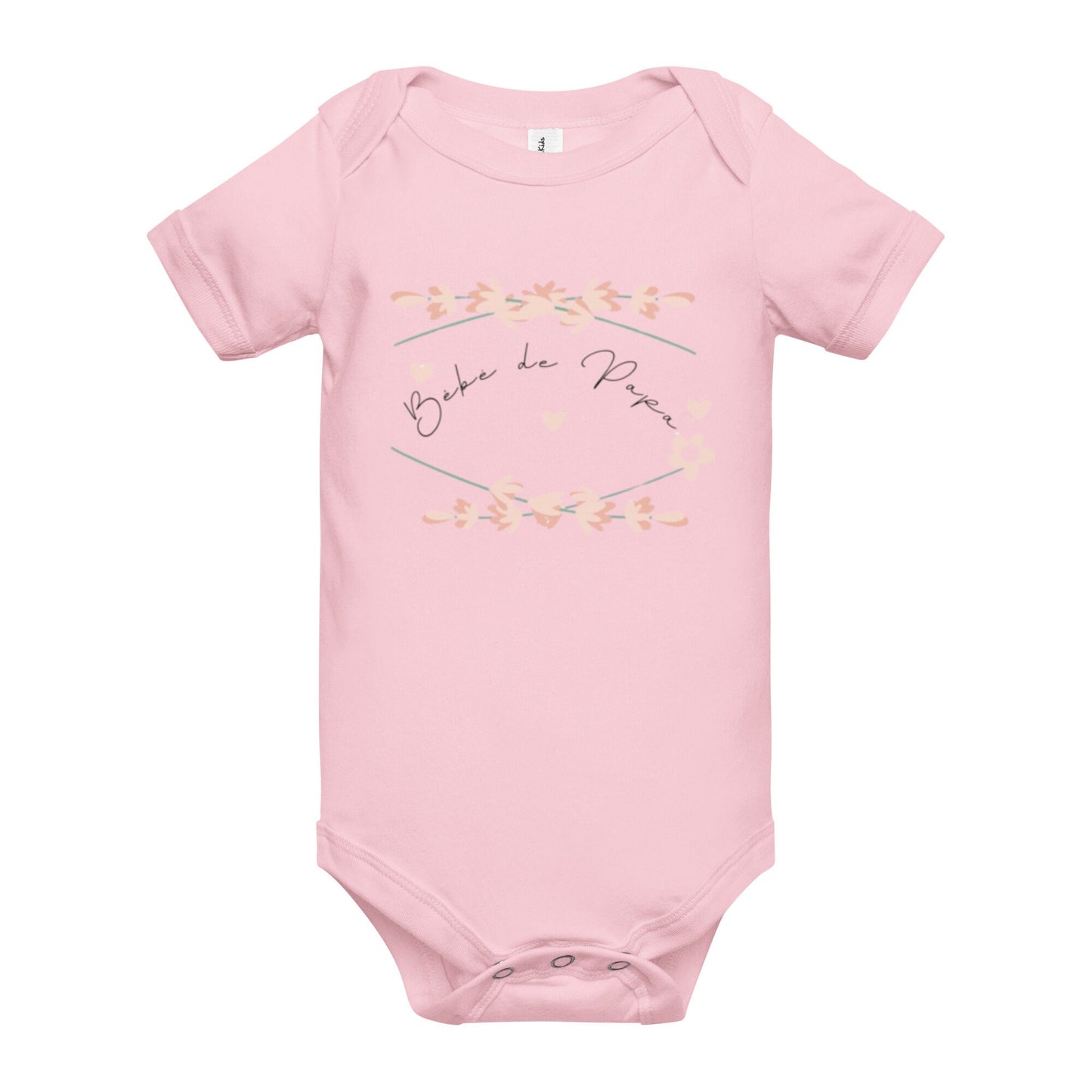 Body Bébé Unisexe 100 % Coton Doux "BEBE DE PAPA" - Manches Courtes, boutons-pression - Personnalisable – Confortable Cadeau fête des pères