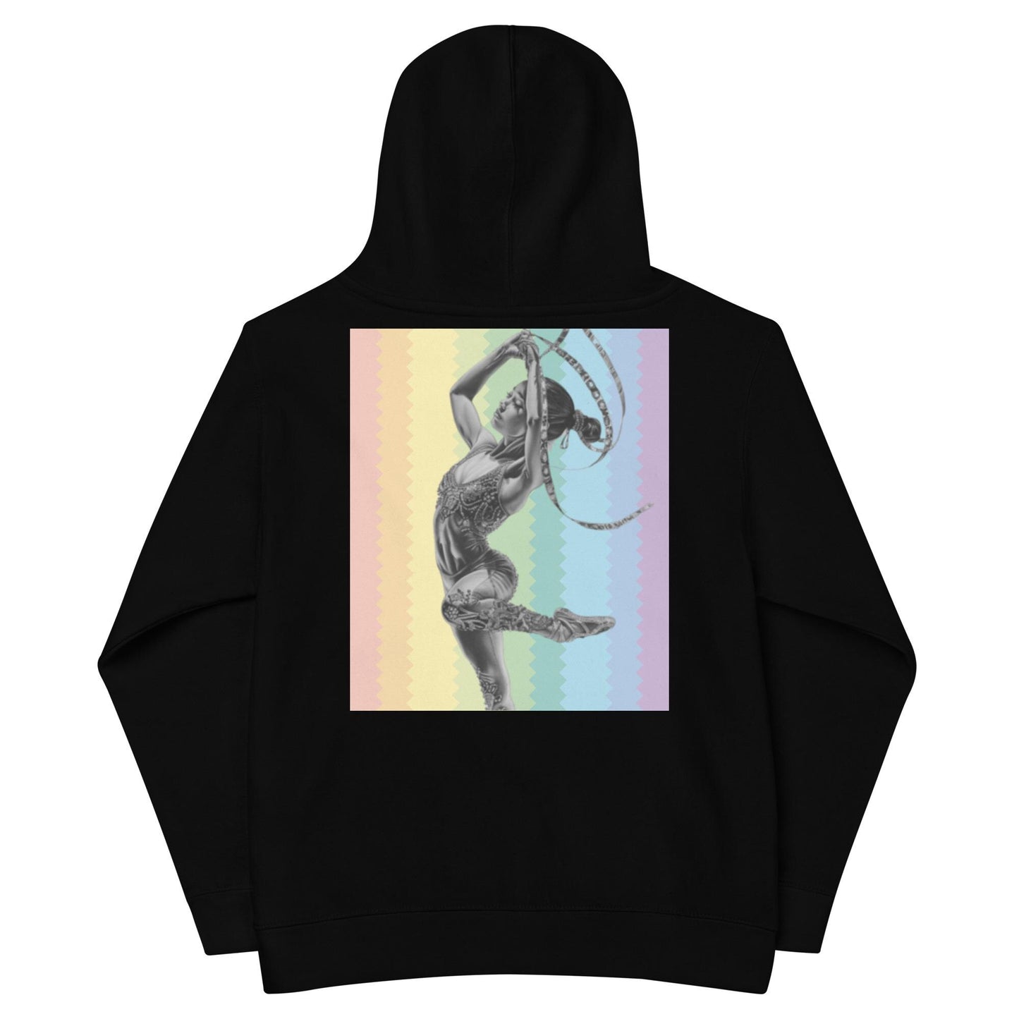 Sweat à capuche pour petite fille – Arc-en-ciel – Coton-mélange, motif imprimé, pull chaud & doux – Motif Gymnaste Danseuse