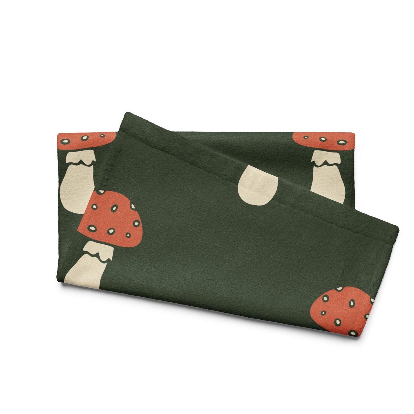 Essuie main en coton – Tissu doux, Absorbant, Personnalisable – Cuisine, Salle de bain, Cadeau Unique - Design Minimaliste Champignons