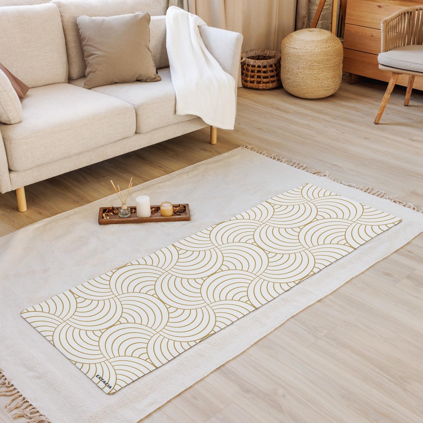 Tapis de sport - Tapis de Yoga - Antidérapant en Microfibre – Léger, Écologique et Durable - Pilates, Fitness, entrainement – cadeau