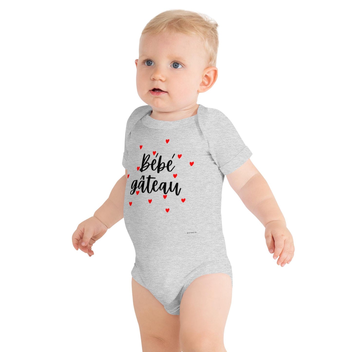 Body bébé unisexe – 100 % coton, doux et respirant – Bébé Gâteau