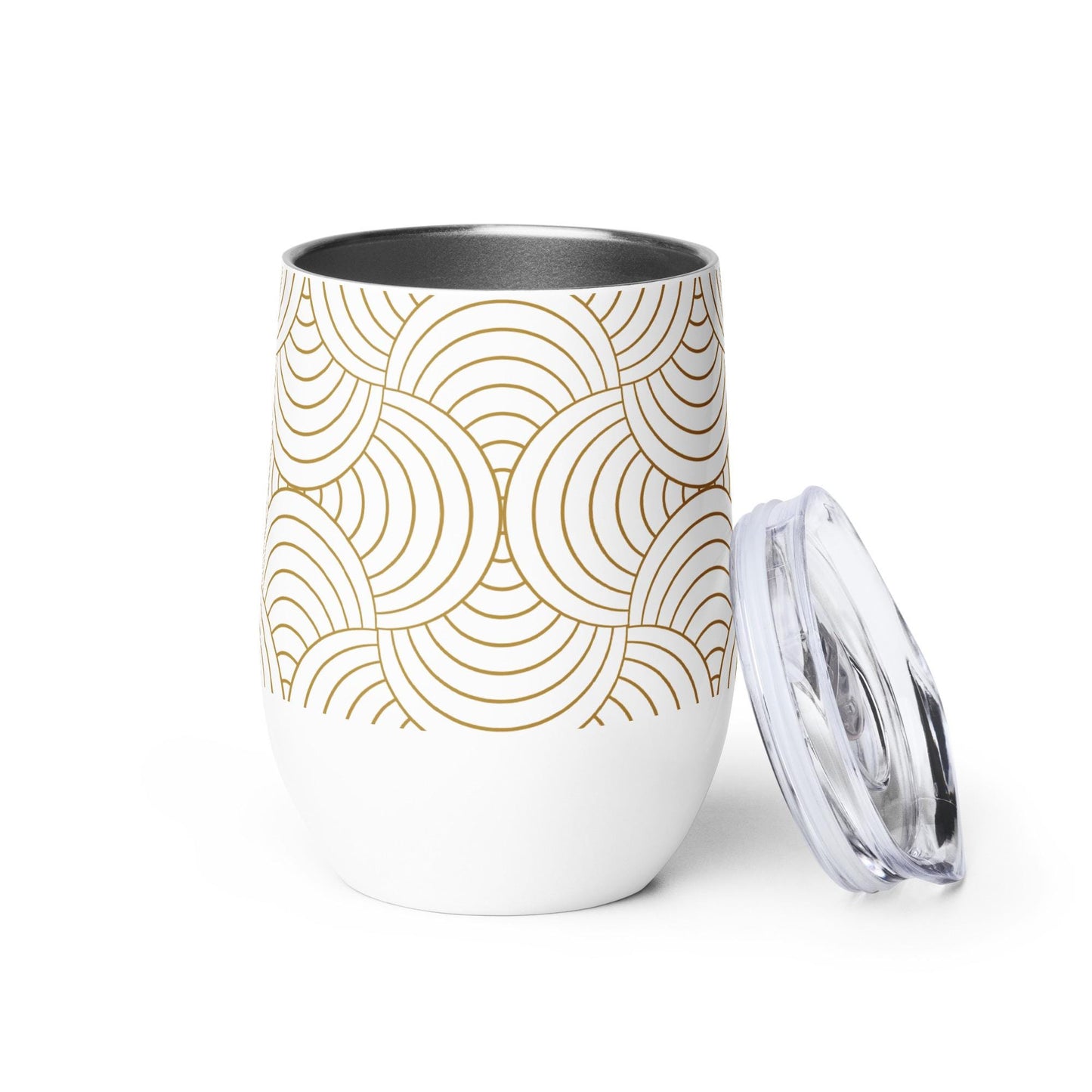 Mug Isotherme Inox - Petit Thermos Isotherme en Acier Inoxydable – Design Graphique - Mug de Voyage, Gobelet à Vin, Café, Thé, Étanche