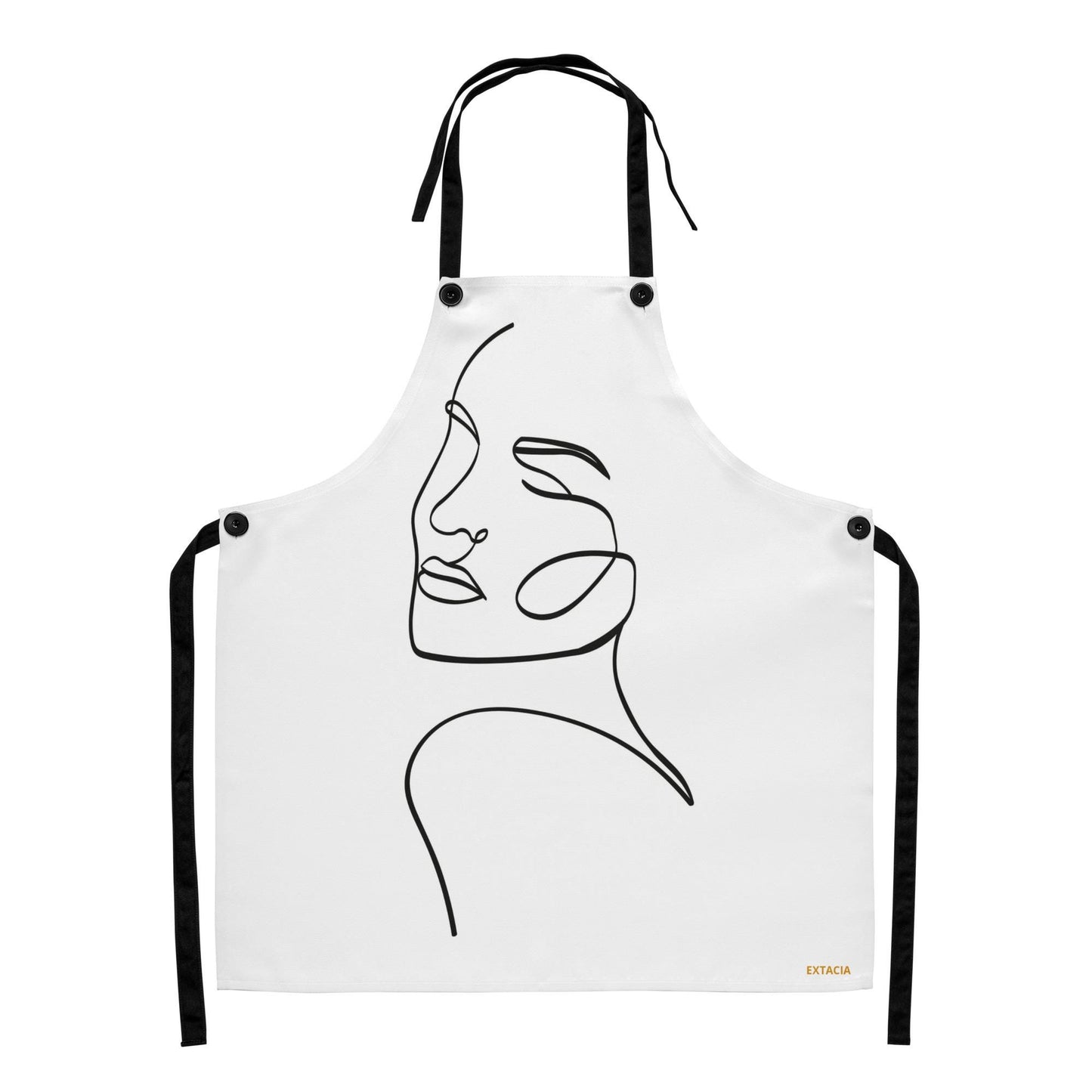 Tablier pour Femme - Accessoire Réglable Léger Poches Pratique, Personnalisable – Cuisine Création jardinage Design Minimaliste Calligraphie