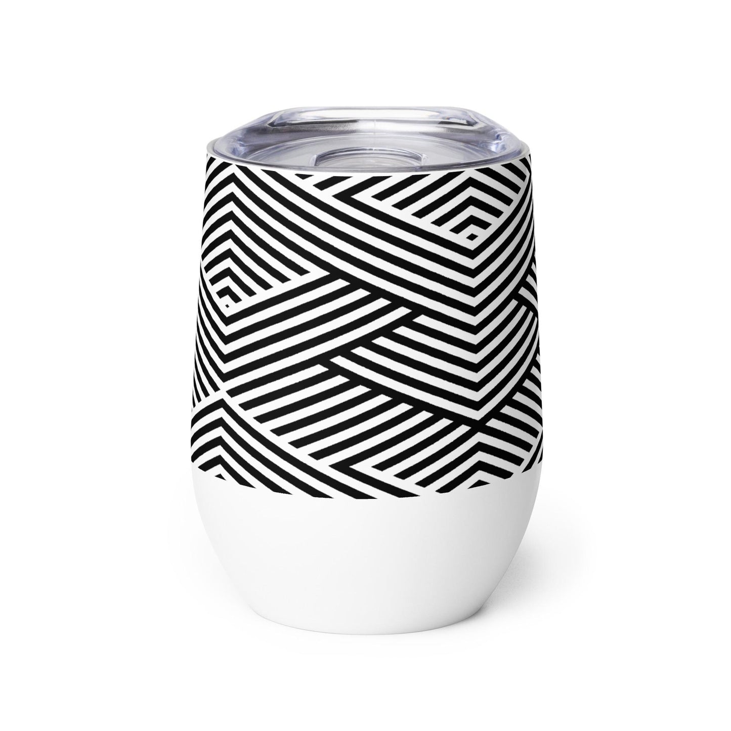 Mug Isotherme Inox - Petit Thermos Isotherme en Acier Inoxydable – Design Graphique - Mug de Voyage, Gobelet à Vin, Café, Thé, Étanche