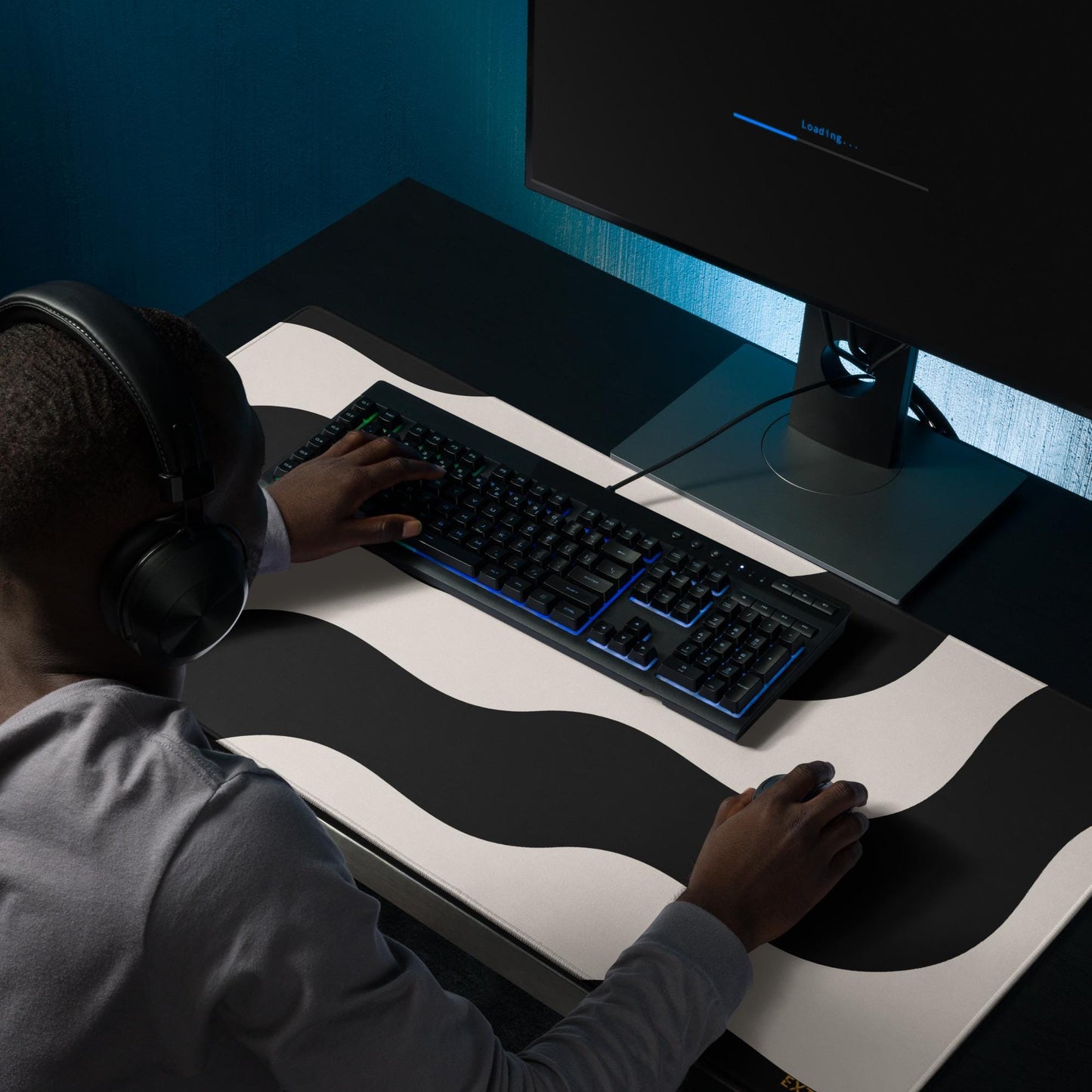 Tapis de Souris Gaming XXL - design minimaliste - surface lisse, base antidérapante, grand format, confortable, durable - Accessoire bureau