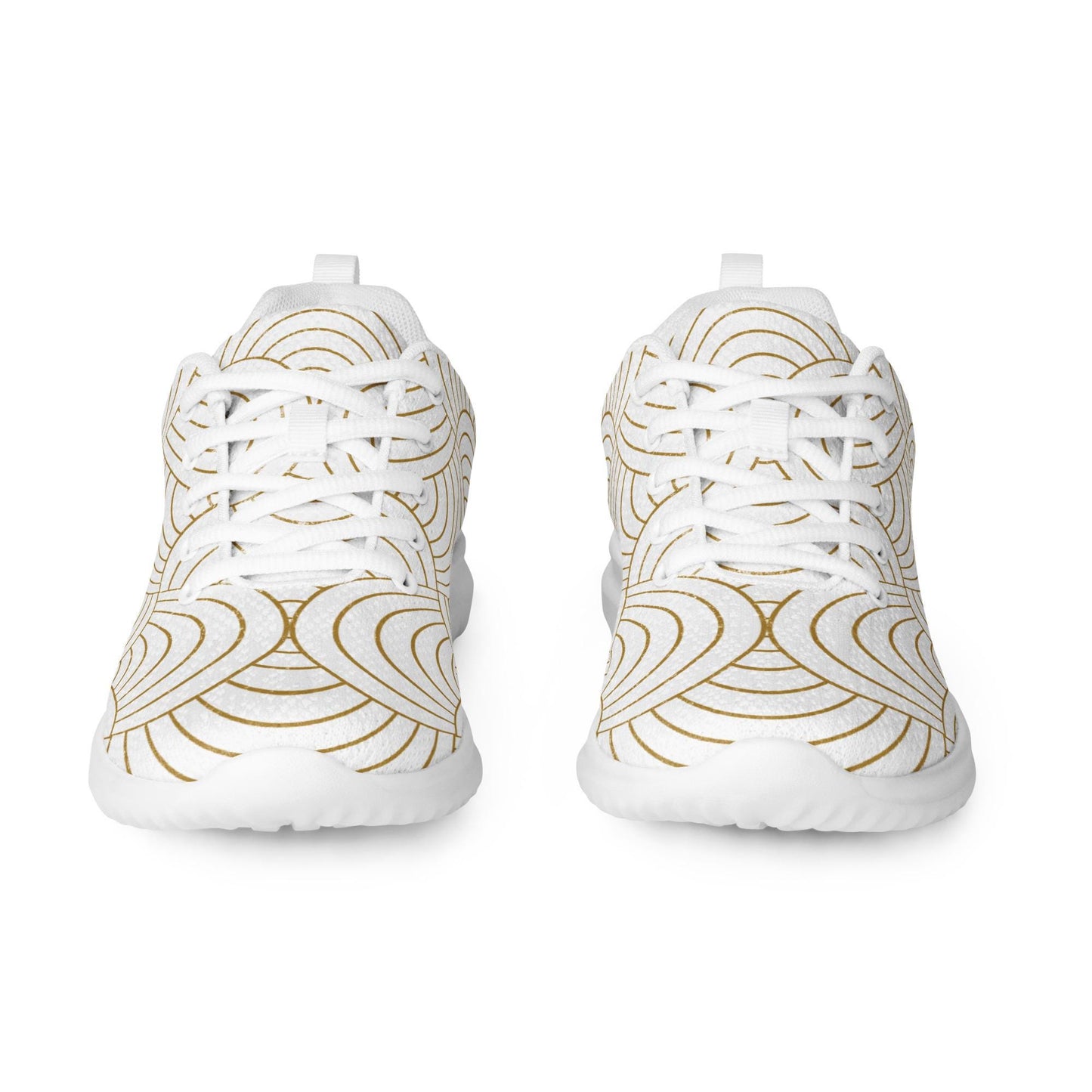 Chaussures de sport pour femme - Blanc et Or – Tennis en toile légères et confortables – Graphique