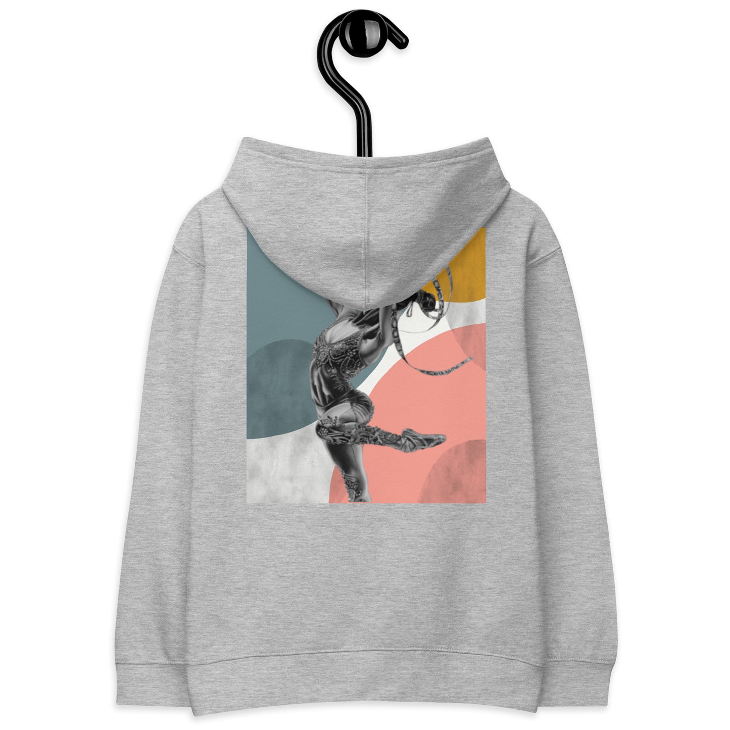 Sweat à capuche pour petite fille – Bleu, Jaune, Rose – Coton-mélange, motif imprimé, pull chaud & doux – Motif Gymnaste Danseuse