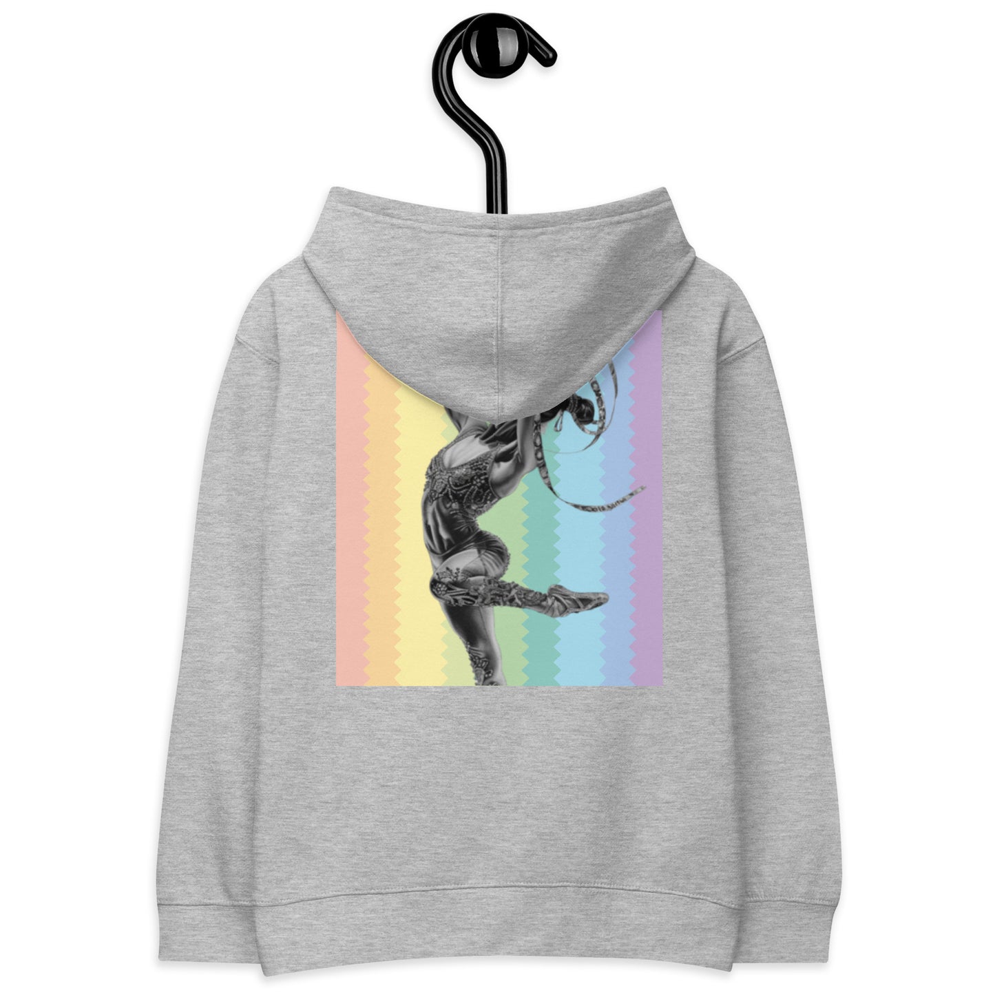 Sweat à capuche pour petite fille – Arc-en-ciel – Coton-mélange, motif imprimé, pull chaud & doux – Motif Gymnaste Danseuse