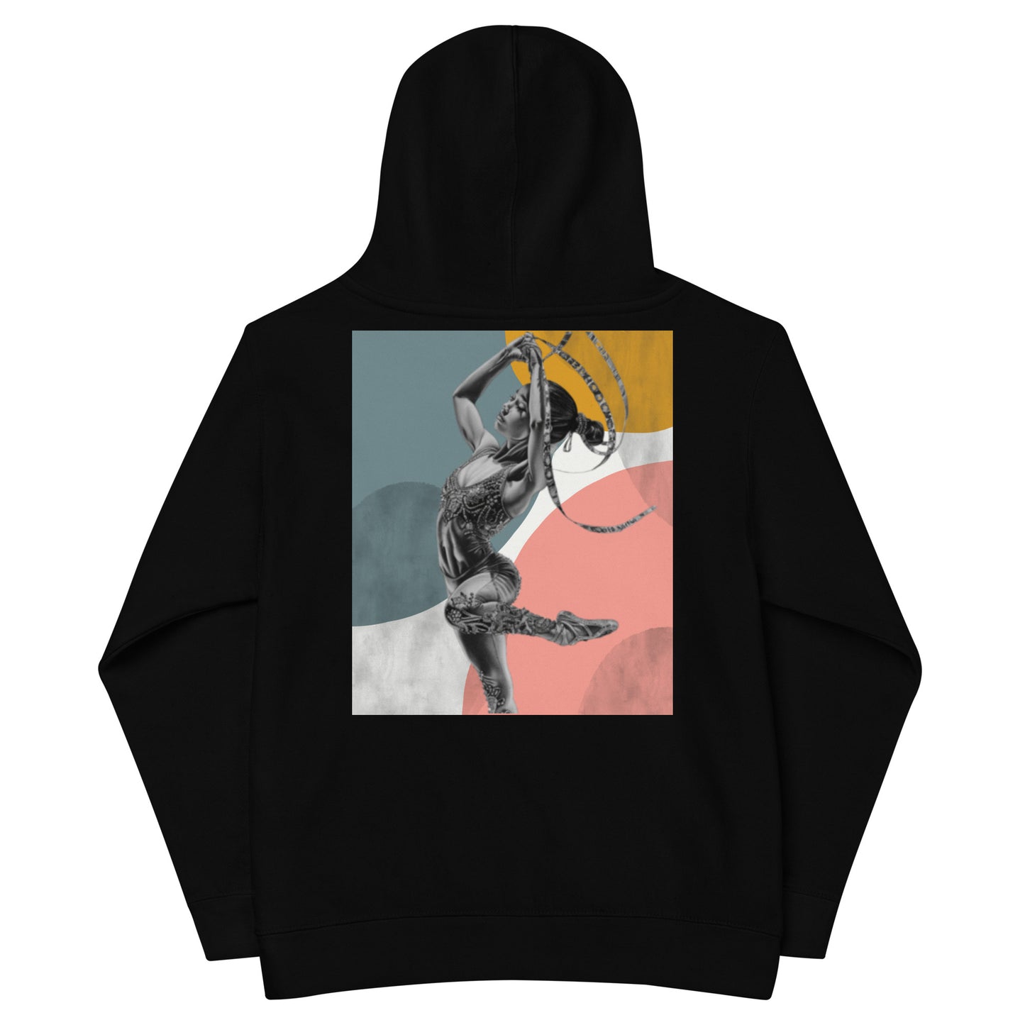 Sweat à capuche pour petite fille – Bleu, Jaune, Rose – Coton-mélange, motif imprimé, pull chaud & doux – Motif Gymnaste Danseuse