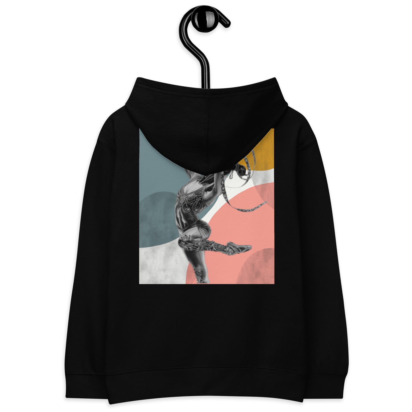 Sweat à capuche pour petite fille – Bleu, Jaune, Rose – Coton-mélange, motif imprimé, pull chaud & doux – Motif Gymnaste Danseuse