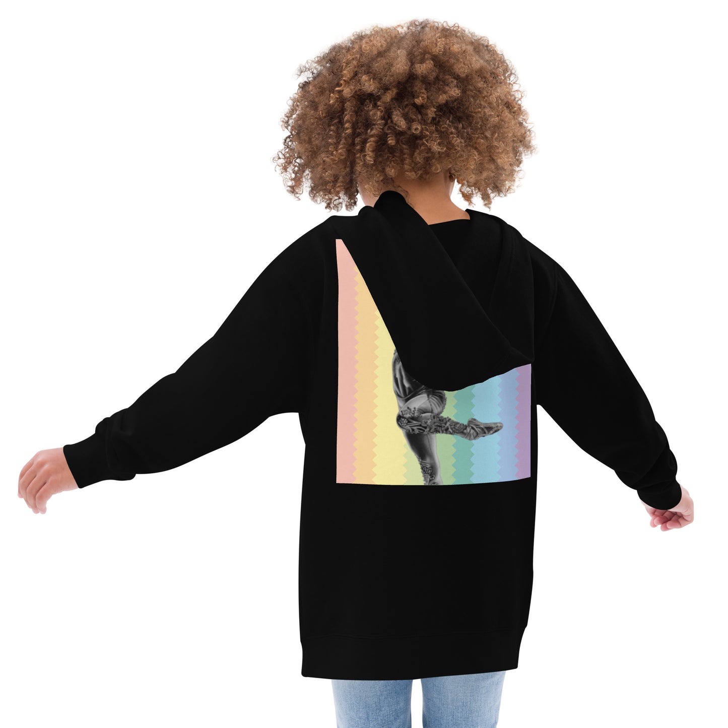 Sweat à capuche pour petite fille – Arc-en-ciel – Coton-mélange, motif imprimé, pull chaud & doux – Motif Gymnaste Danseuse