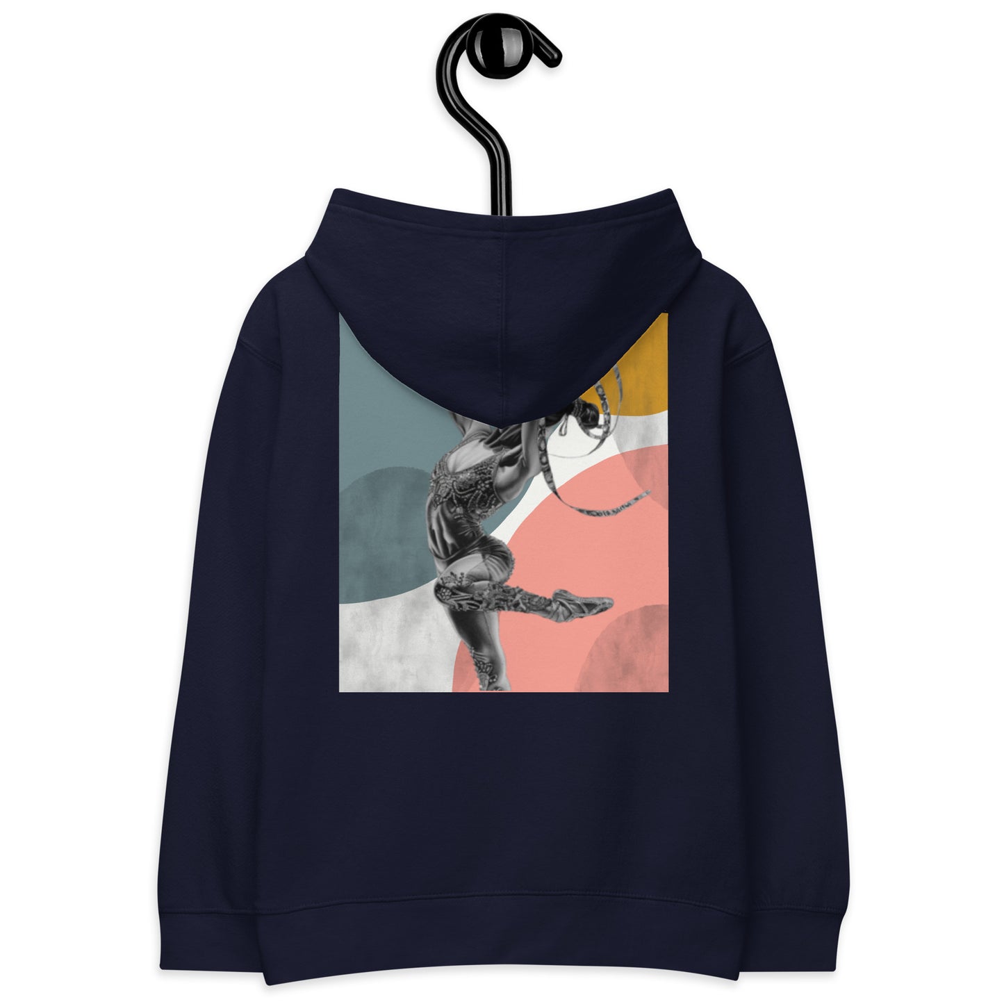 Sweat à capuche pour petite fille – Bleu, Jaune, Rose – Coton-mélange, motif imprimé, pull chaud & doux – Motif Gymnaste Danseuse