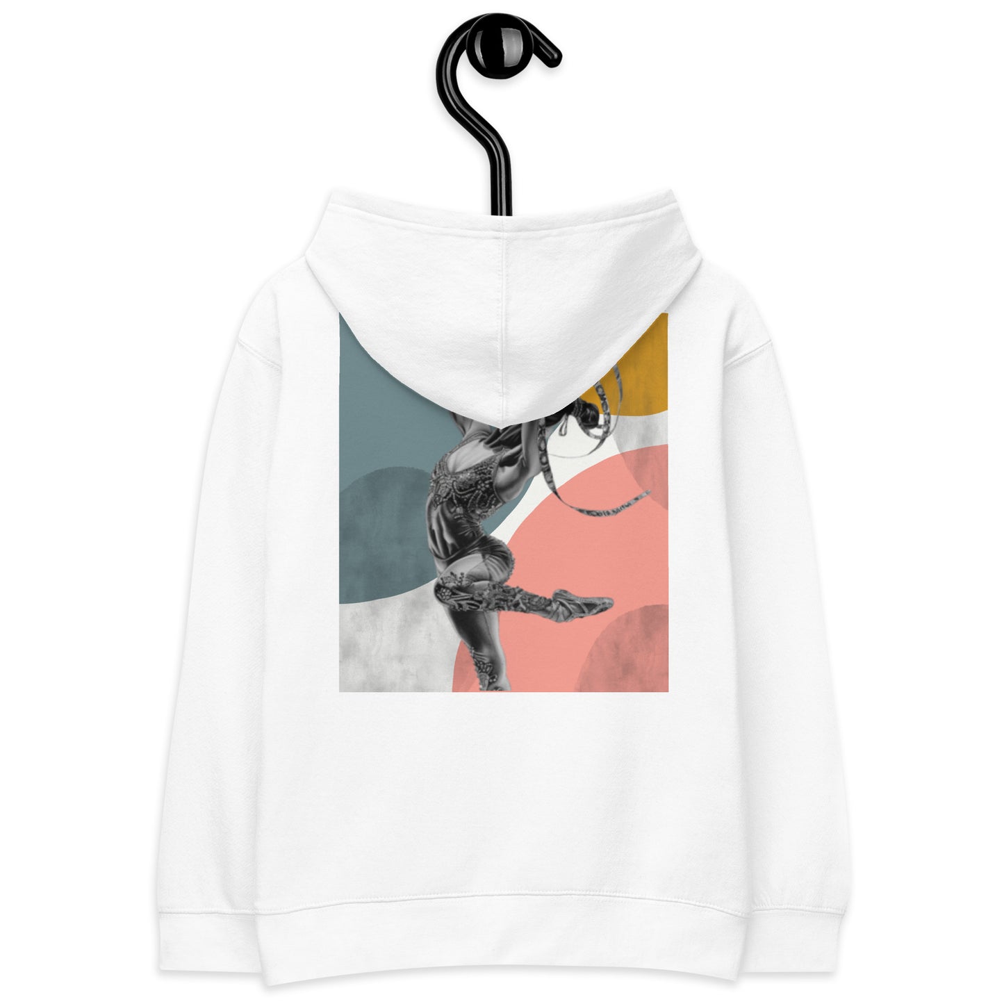 Sweat à capuche pour petite fille – Bleu, Jaune, Rose – Coton-mélange, motif imprimé, pull chaud & doux – Motif Gymnaste Danseuse