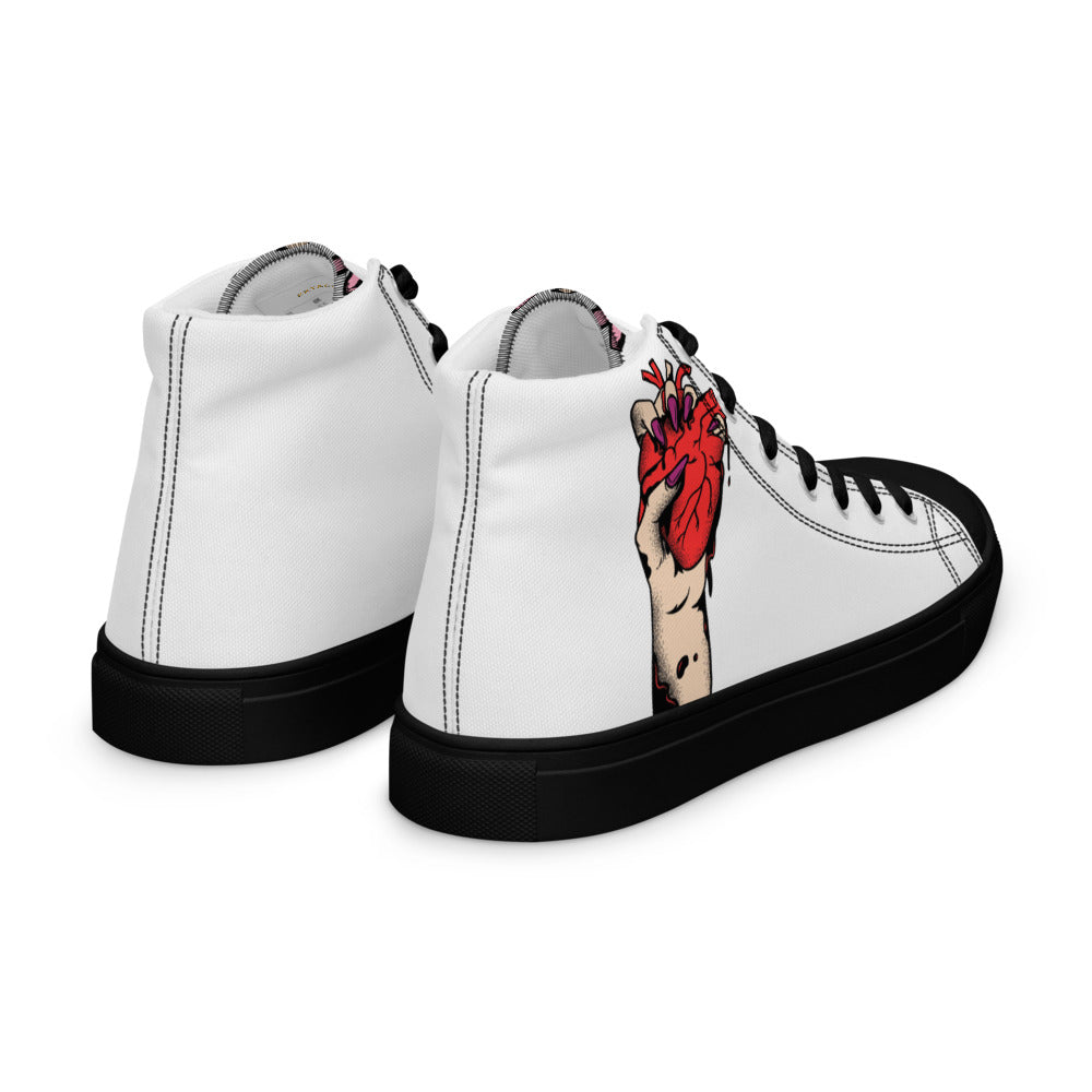 Baskets montantes en toile homme – À lacets, légères et confortables – Coeur déjà pris