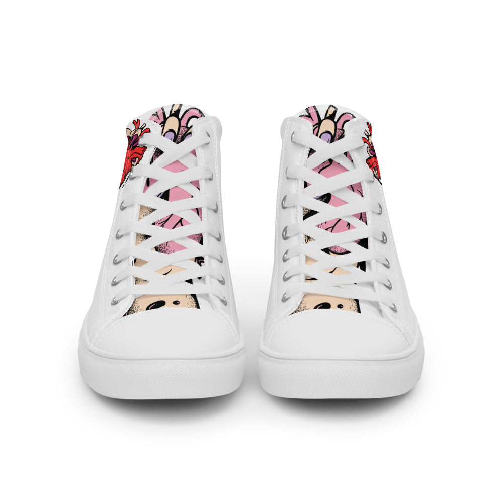 Baskets montantes en toile homme – À lacets, légères et confortables – Coeur déjà pris