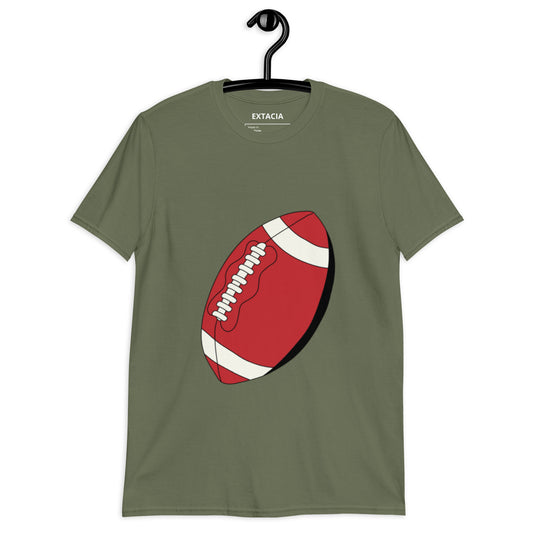 T-shirt pour homme à col rond, manches courtes – 100% coton, motif imprimé – Ballon Américain