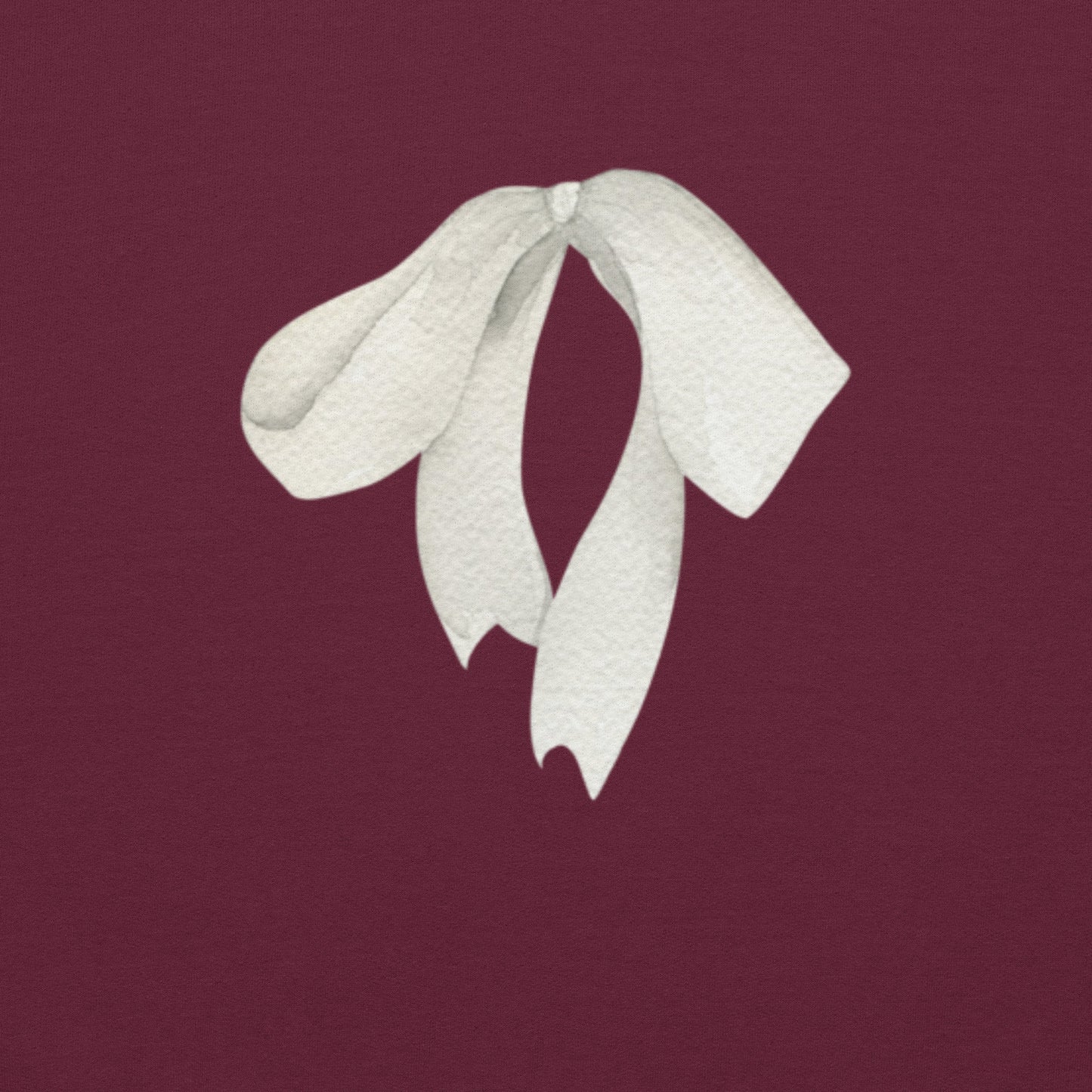 Sweat à col rond pour femme – mélange coton/polyester – motif imprimé "Petit Noeud" Minimaliste