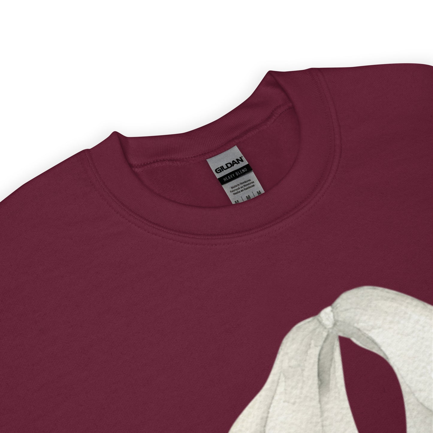 Sweat à col rond pour femme – mélange coton/polyester – motif imprimé "Petit Noeud" Minimaliste