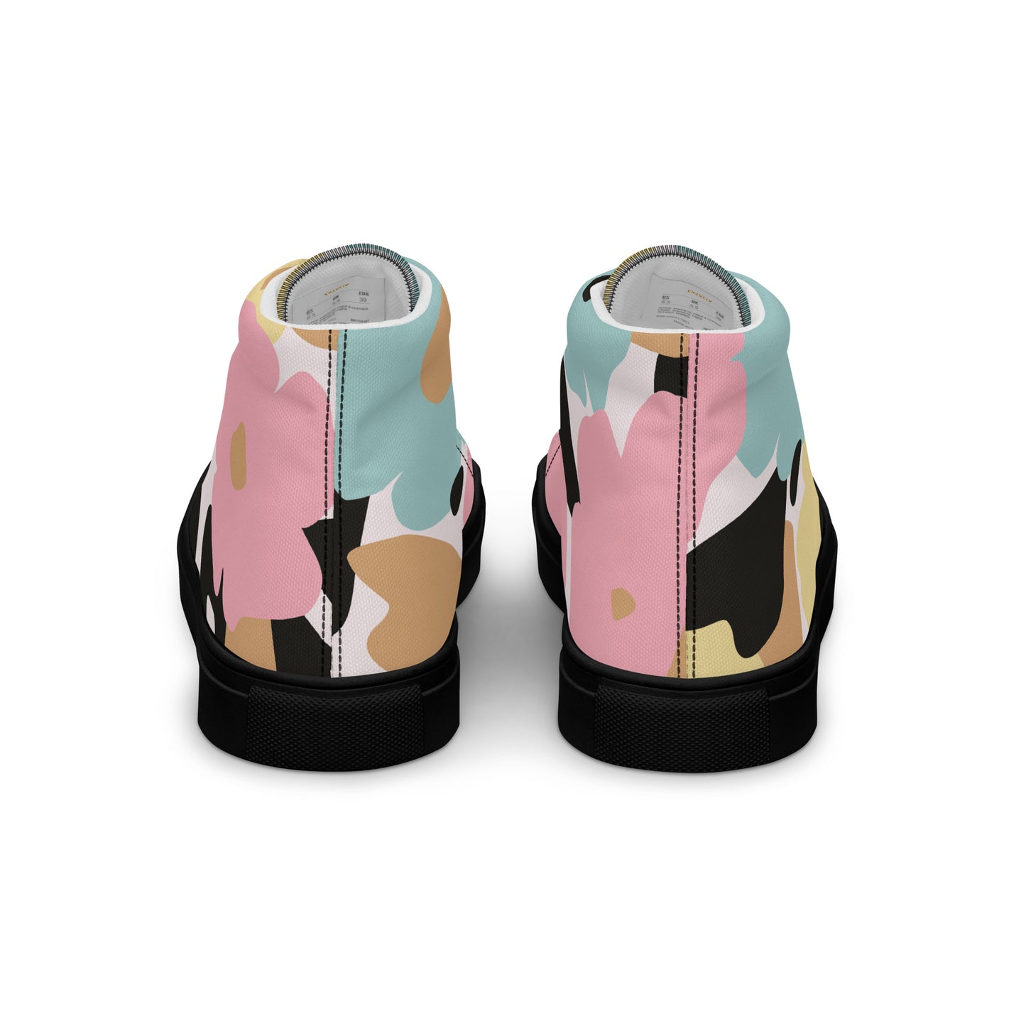 Baskets hautes en toile femme - Fleuri, Pastel – Légères et confortables – Minimaliste