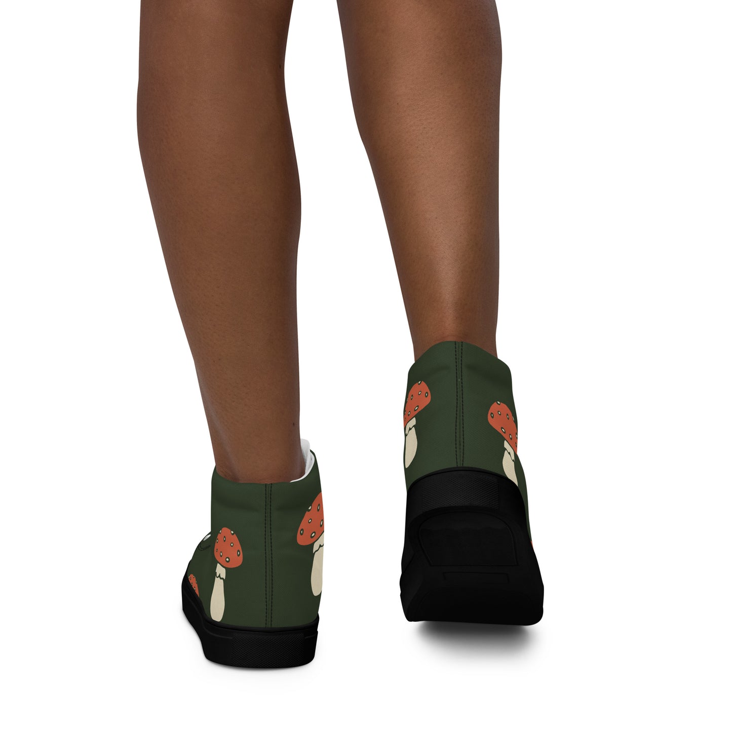 Baskets hautes en toile femme - Vert, imprimé – Légères et confortables – Minimaliste