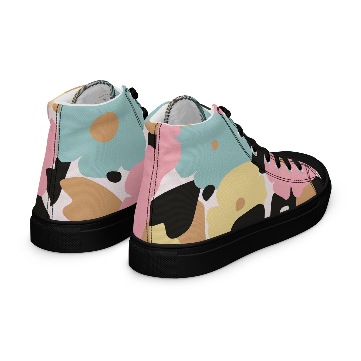 Baskets hautes en toile femme - Fleuri, Pastel – Légères et confortables – Minimaliste