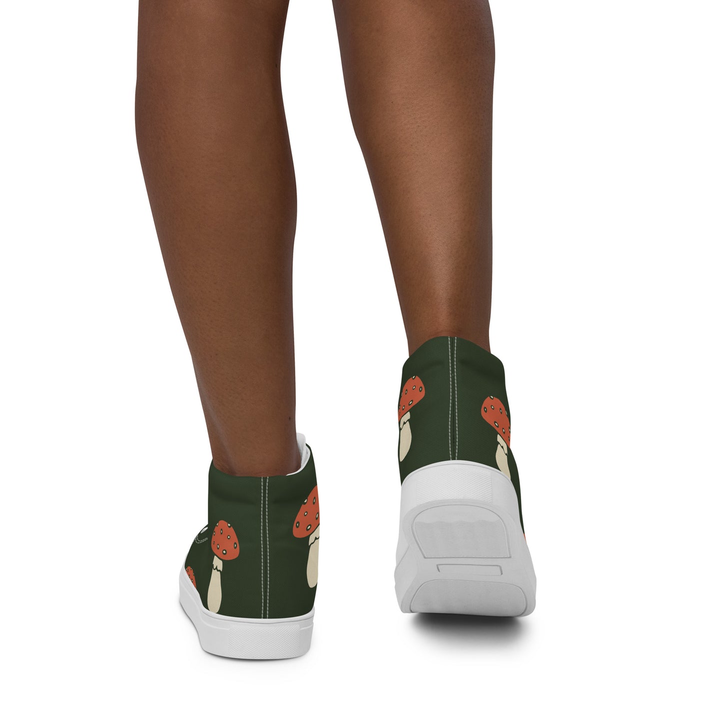 Baskets hautes en toile femme - Vert, imprimé – Légères et confortables – Minimaliste