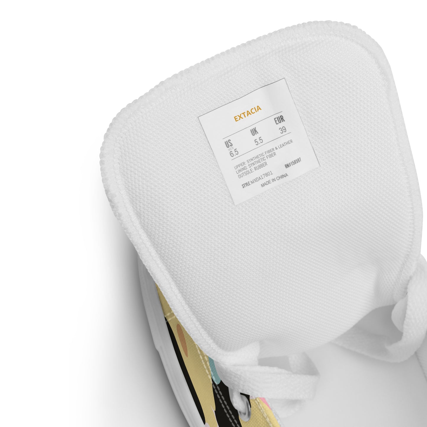 Baskets hautes en toile femme - Fleuri, Pastel – Légères et confortables – Minimaliste
