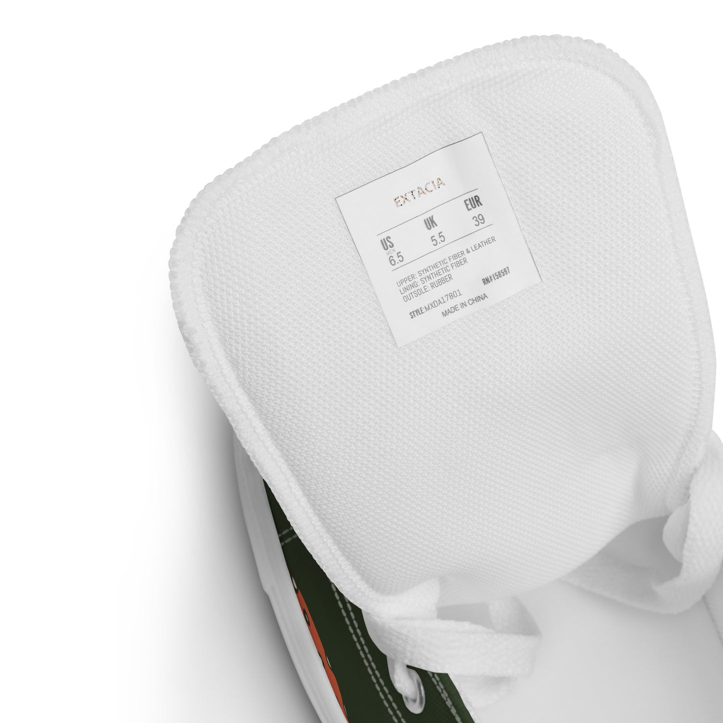 Baskets hautes en toile femme - Vert, imprimé – Légères et confortables – Minimaliste