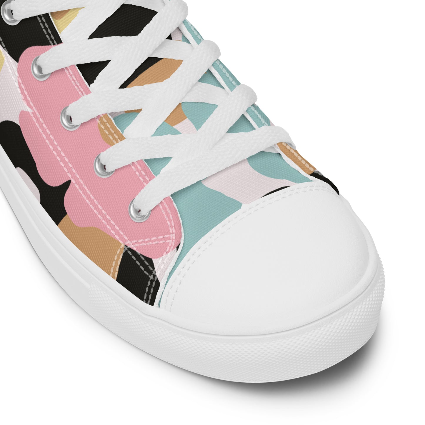 Baskets hautes en toile femme - Fleuri, Pastel – Légères et confortables – Minimaliste