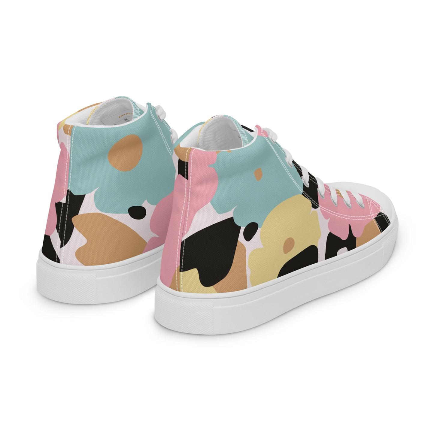 Baskets hautes en toile femme - Fleuri, Pastel – Légères et confortables – Minimaliste