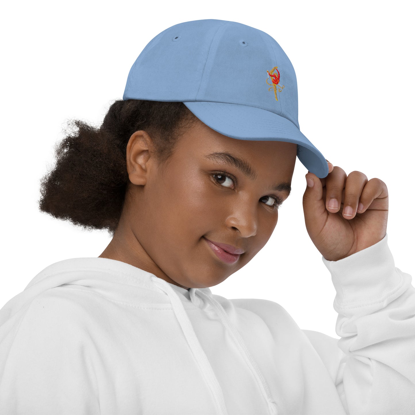 Casquette bébé & petites fille – 100% coton bio, légère et respirante – motif brodé Gymnaste