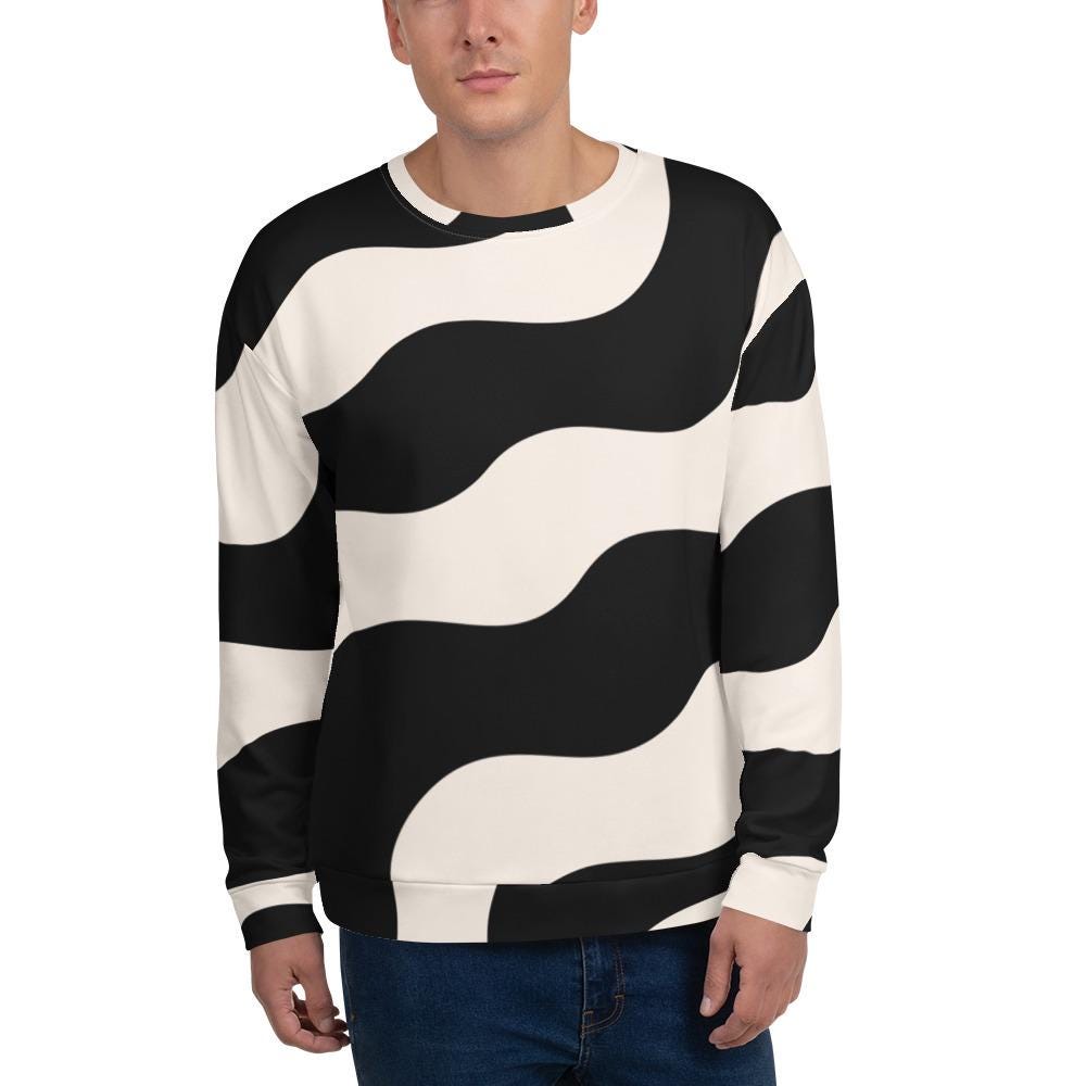 Sweat-Shirt à Col Rond pour Homme en Polyester Recyclé - coupe décontractée écoresponsable, style streetwear, urbain, casual - cadeau