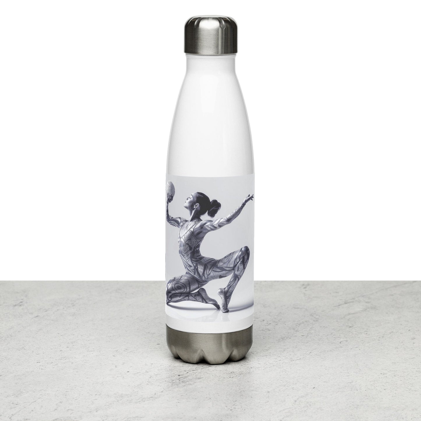 Bouteille en Inox - Gourde Étanche Isotherme en Acier Inoxydable – Design Danseuse Gymnaste - Durable – Bureau, Sport, Camping Randonnée