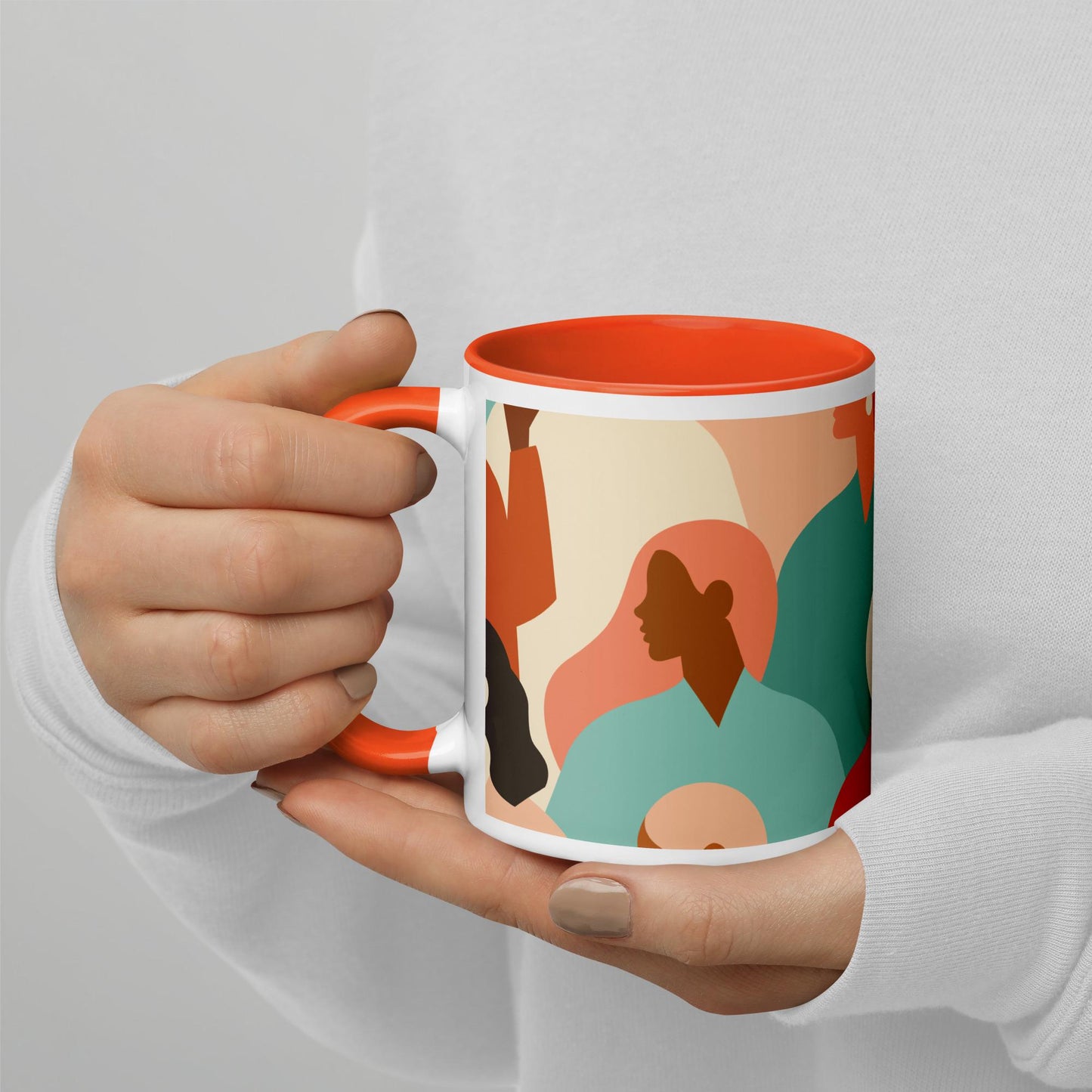 Mug à Intérieur Coloré – Tasse en Céramique Élégante, Idéale pour Café, Thé ou Chocolat Chaud - cuisine, cadeau, Noël, anniversaire, bureau