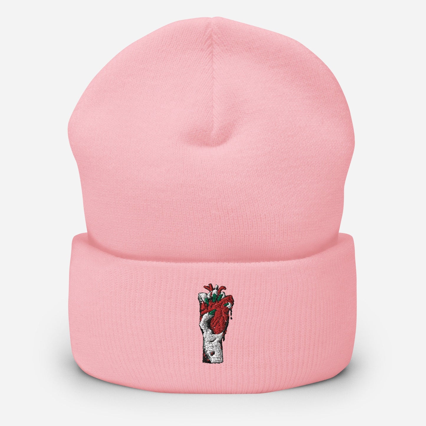 Bonnet Minimaliste à Revers - UNISEX avec motif brodée - accessoire d’hiver doux, chaud - Retro, hip hop, danse, skater, cadeau anniversaire
