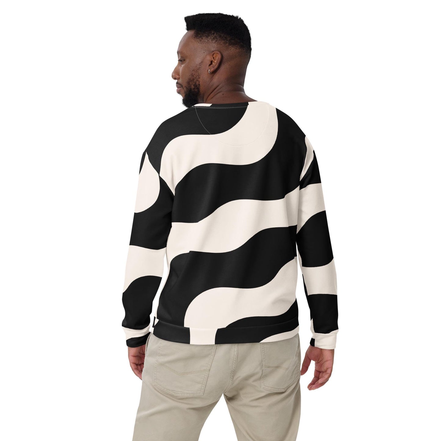 Sweat-Shirt à Col Rond pour Homme en Polyester Recyclé - coupe décontractée écoresponsable, style streetwear, urbain, casual - cadeau
