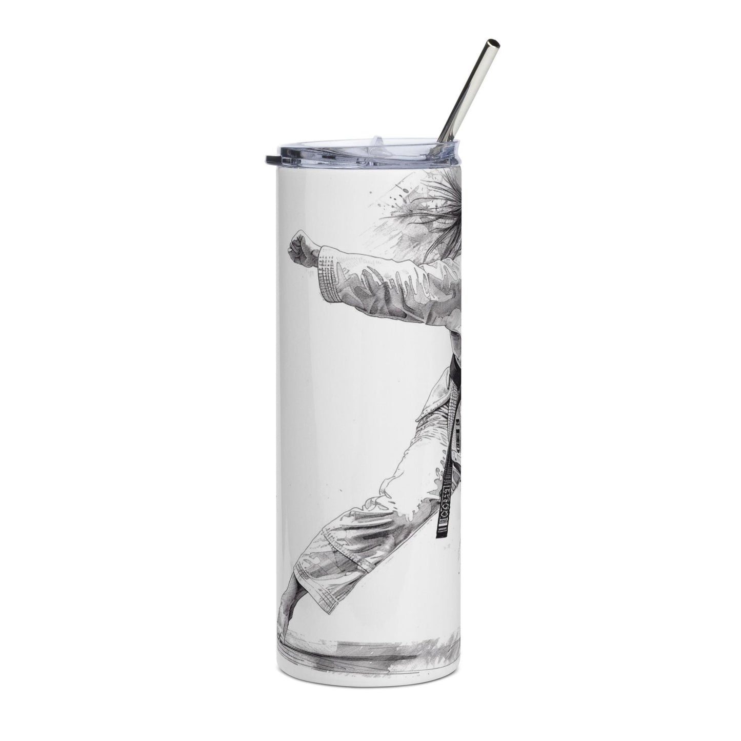 Mug isotherme inox - Design Arts Martiaux - Gobelet en Acier Inoxydable – Mug de Voyage Durable, Étanche, Élégant - Boissons Chaudes Froides
