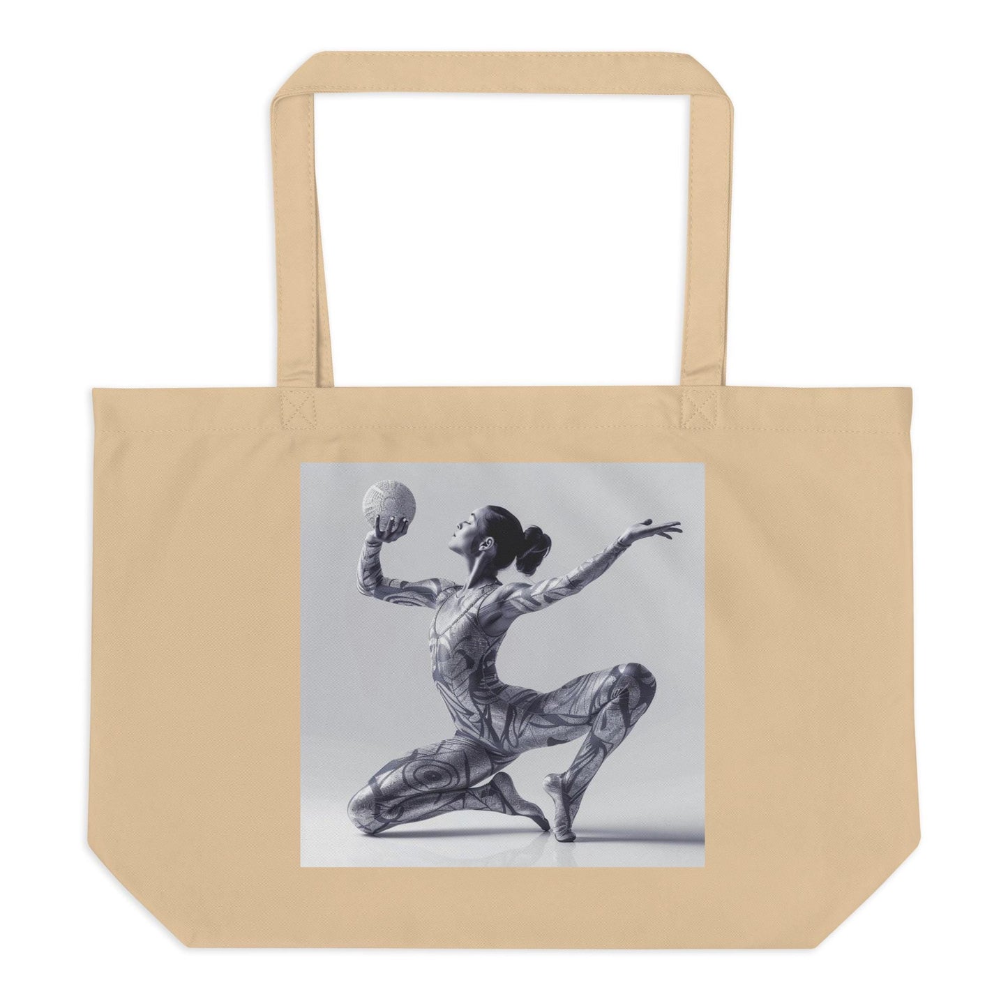 Grand Cabas en toile 100% Coton Biologique - Personnalisable – Gymnaste, Danseuse - Grand Tote Bag éco responsable, cadeau pratique, durable