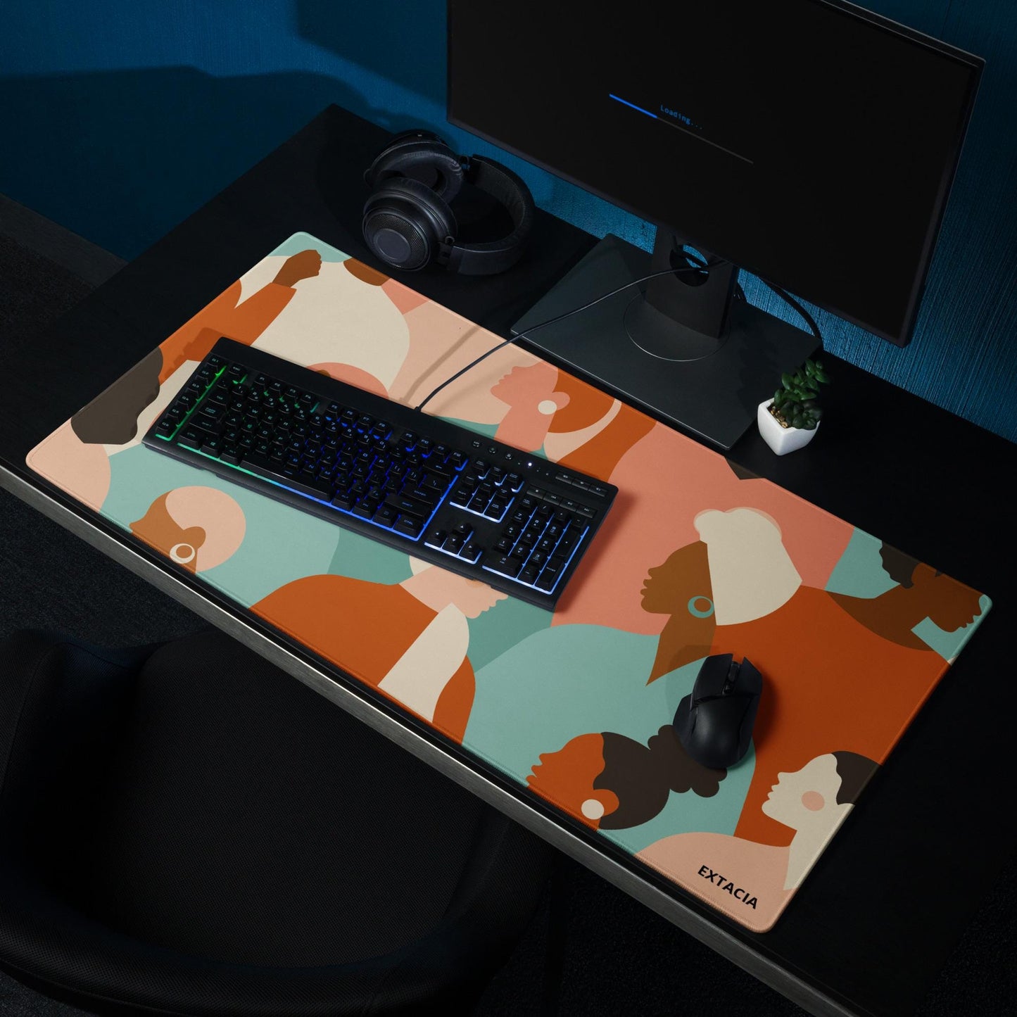 Tapis de Souris Gaming XXL - design minimaliste - surface lisse, base antidérapante, grand format, confortable, durable - Accessoire bureau