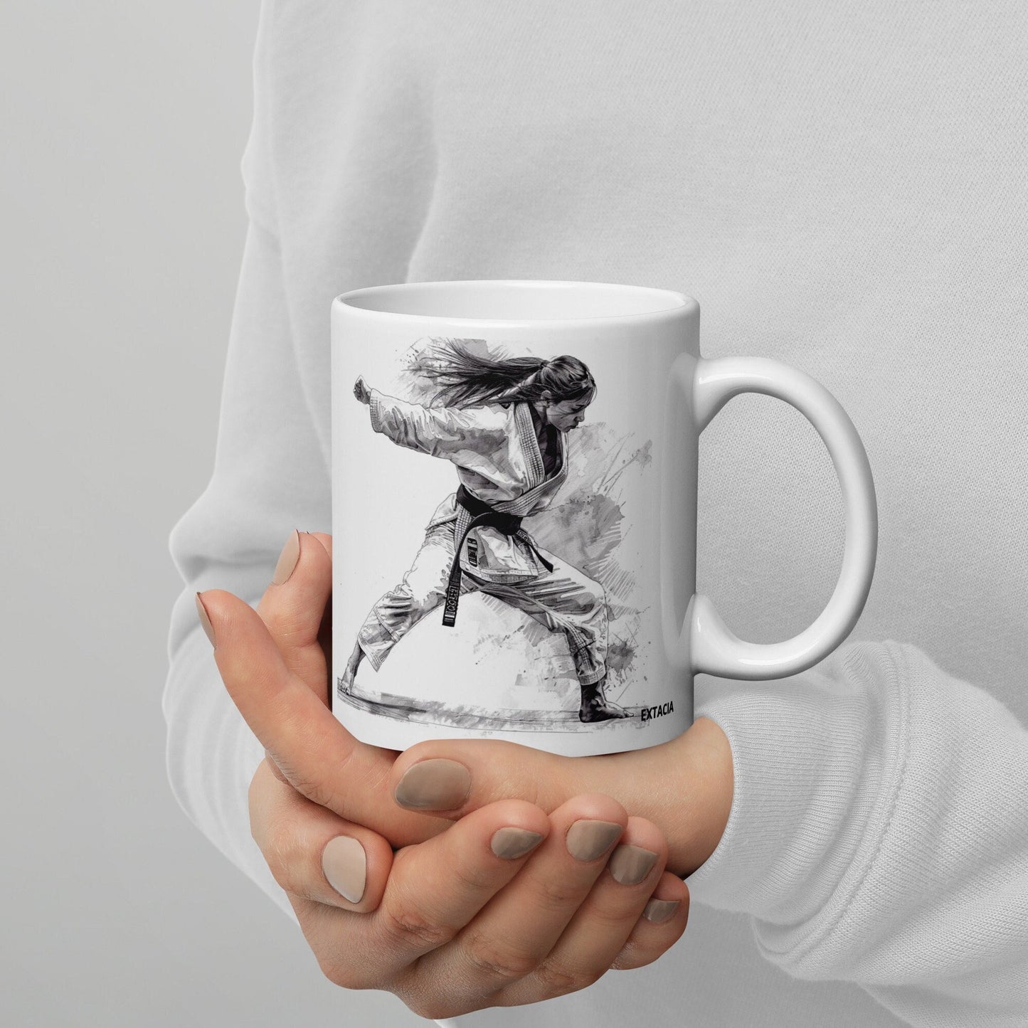 Mug en Céramique – 11, 15 et 20 oz - Tasse Design et Élégante -  Design Arts Martiaux - Personnalisable - cadeau, bureau, déco cuisine