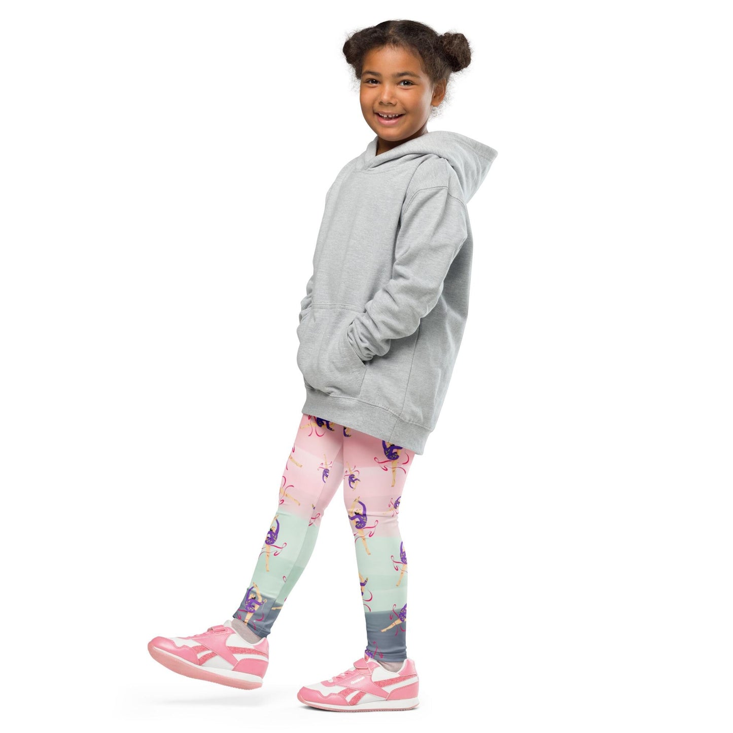 Leggings Bébé et Petite Fille  - Confortable, Doux et Extensible - quotidien, sport, urbain, école, cadeau – Design Danseuse Gymnaste