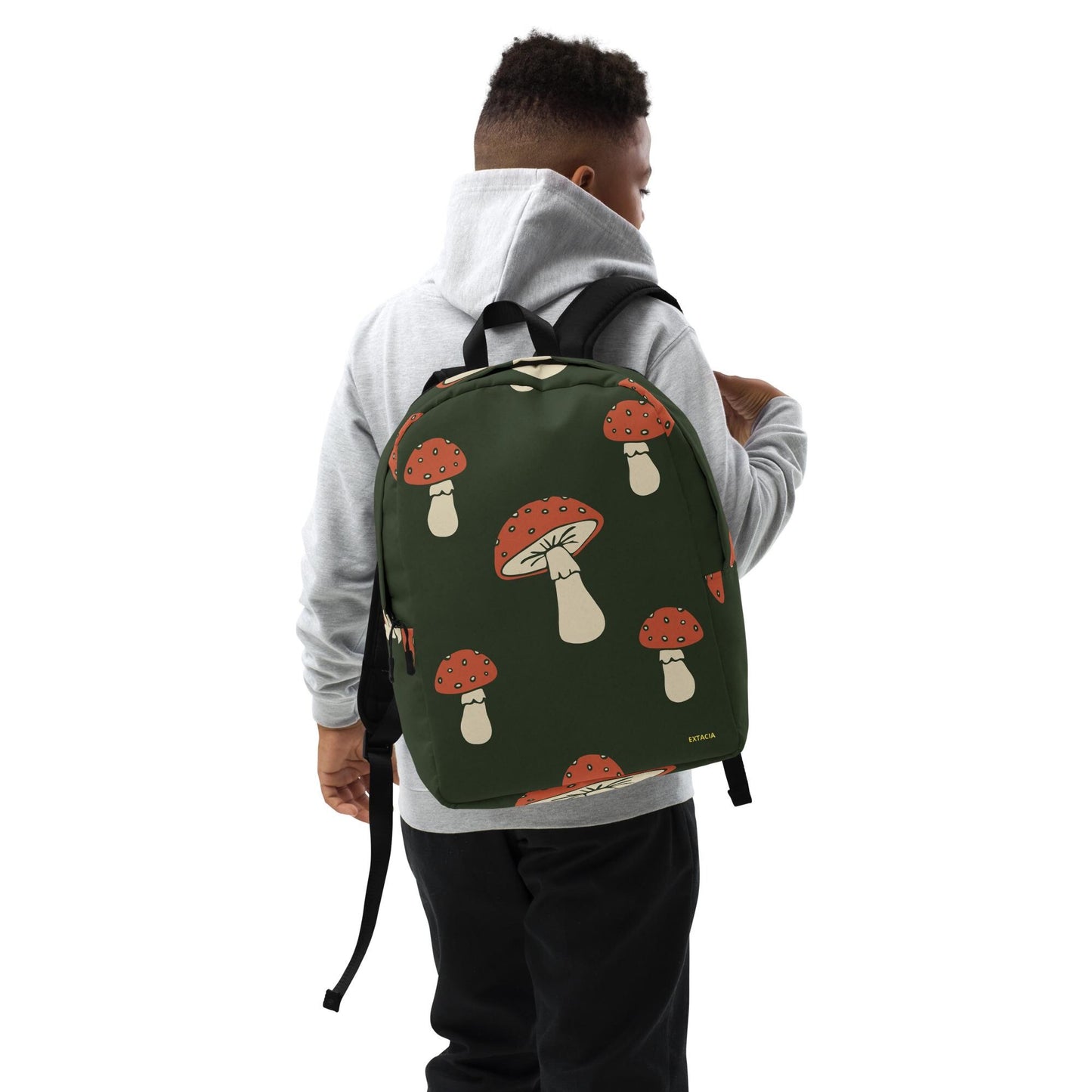 Sac à dos minimaliste - Léger, Spacieux et Résistant - design minimaliste - Voyages, École, Sport, Ordinateur Design Minimaliste Champignons